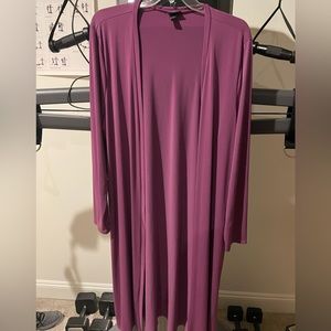 Torrid 2x silky fluid purple duster cardigan